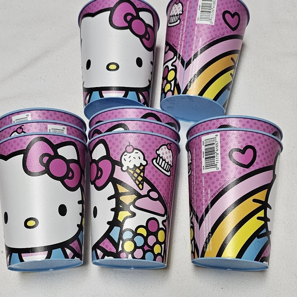 Hello Kitty Party Cups Plastic 16oz Birthday Holiday Kids Party Supplies